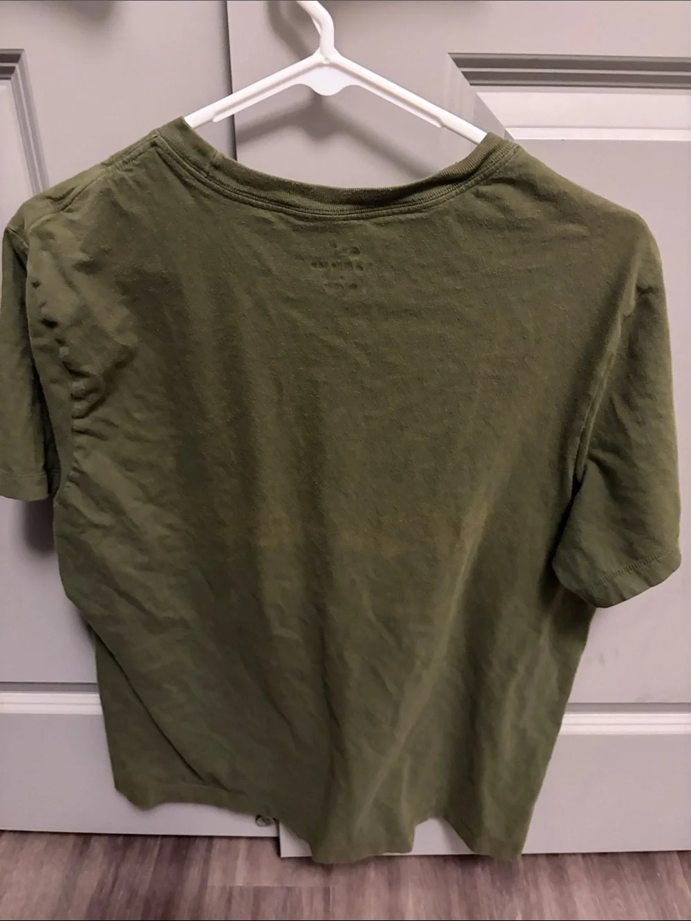 Nike Olive Green T-Shirt with Blue Graphic